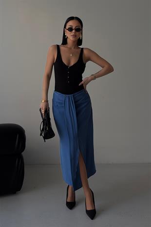 Drape Detaylı Anvelop Etek 4089