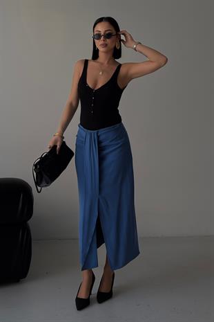 Drape Detaylı Anvelop Etek 4089