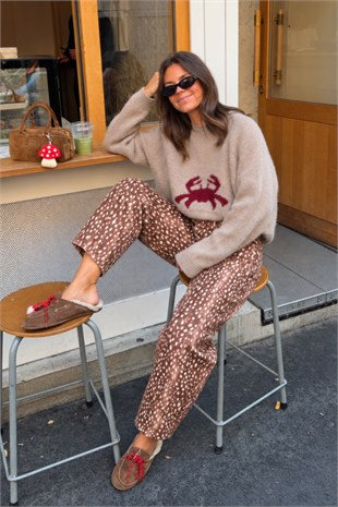 Elara Bambi Desenli Balon Pantolon   0159