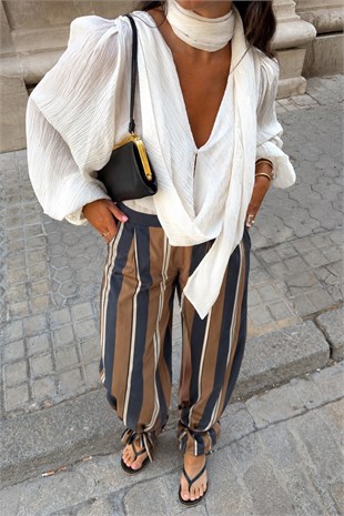 Elena Çizgili Pantolon 0148