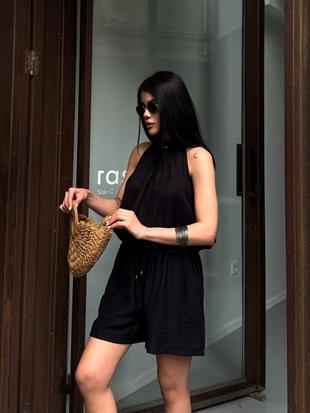 Halter Yaka Bluz Şort Takım 10347