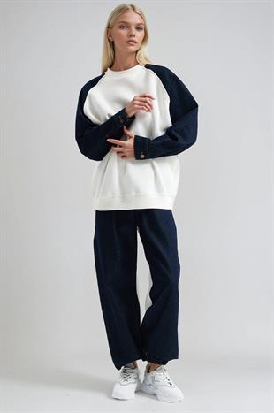 Jean Detaylı Jogger Eşofman Takımı  10307