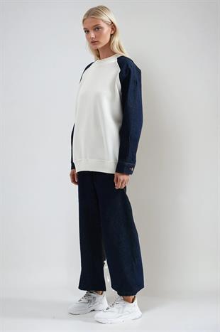 Jean Detaylı Jogger Eşofman Takımı  10307