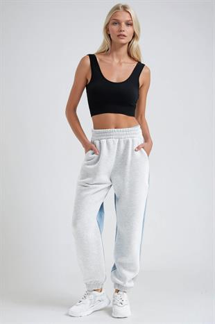 Jean Karışımlı Rahat Jogger Eşofman Altı   0108