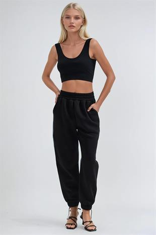 Jean Karışımlı Rahat Jogger Eşofman Altı   0108