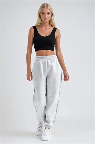 Jean Karışımlı Rahat Jogger Eşofman Altı   0108