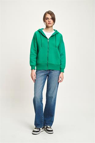Kapüşonlu ve Cepli Benetton Sweat 3486 R3-A-K1