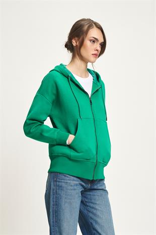 Kapüşonlu ve Cepli Benetton Sweat 3486 R3-A-K1