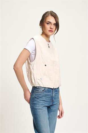 Kare Desenli Yelek 5191 R7-H-K2