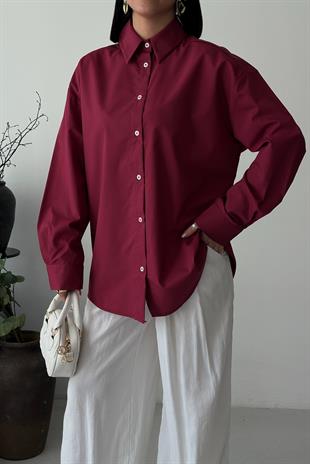 Klasik Oversize Poplin Gömlek 3421 R8-H-K4