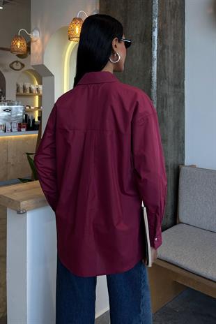 Kristal Taş Çakımlı Poplin Gömlek 3413 R7-A-K2