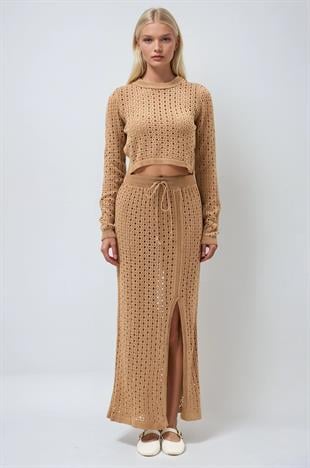 Macey Kroşe Crop Takım 9882 R2-J-K1