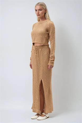 Macey Kroşe Crop Takım 9882 R2-J-K1