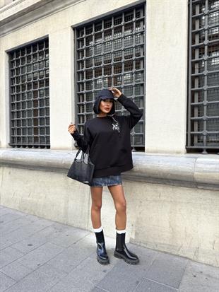 Marison Çiçek Nakışlı Sweatshirt 8050 -08 R3-E-K5