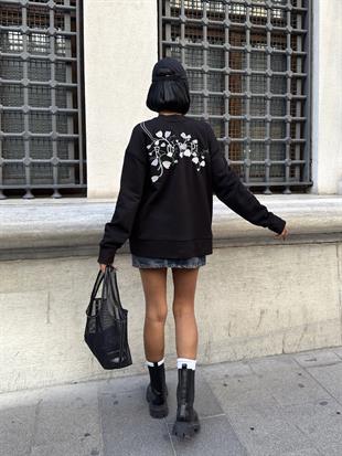 Marison Çiçek Nakışlı Sweatshirt 8050 -08 R3-E-K5