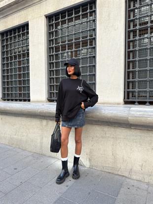 Marison Çiçek Nakışlı Sweatshirt 8050 -08 R3-E-K5