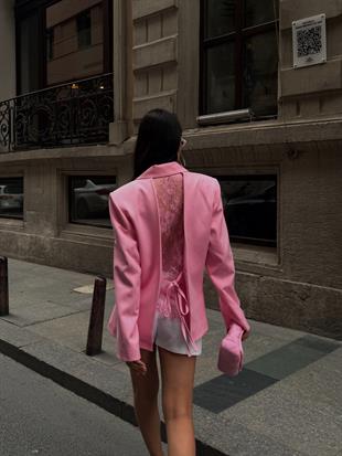 Modern Kesim Sırt Dekolteli Blazer Ceket 6198