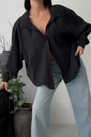 Oversize Keten Gömlek 3510