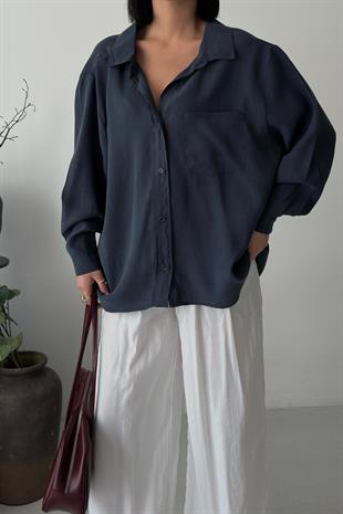 Oversize Keten Gömlek 3510