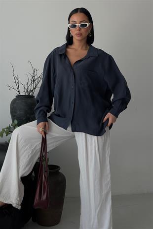 Oversize Keten Gömlek 3510