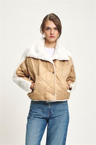 Peluş Garnili Kapitone Mont 7086 R11-C-K4