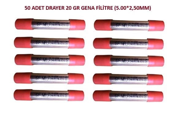 50 ADET DRAYER 20 GR GENA FİLİTRE (5.00*2,50MM) 