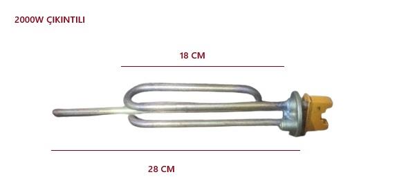 ARİSTON TERMİSİFON REZİSTANS 2000W 27CM 8,5MM BAKIR ÇIKINTILI