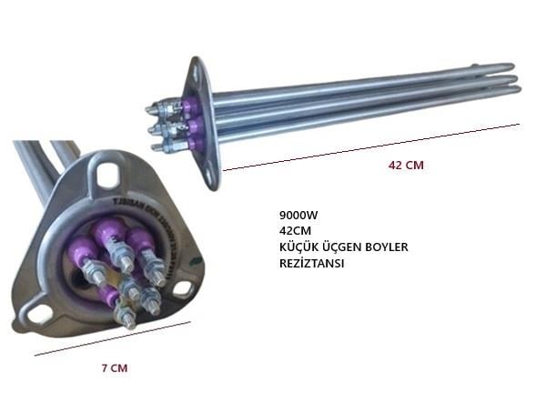 BYM REZİSTANS BOYLER 9000W 42CM 8,5MM 220/380V KÜÇÜK ÜÇGEN (F2105)