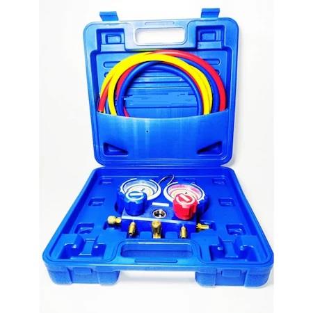 CH-M250 2Lİ MANİFOLD GAZ SAATİ (R22-R134-R404-R410) HORTUMLU (KUTULU)