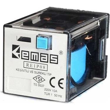 EMAS ROLE 8 PİNLİ İKİ DEĞİŞKEN KONTAK 24VDC RE1P08DC024