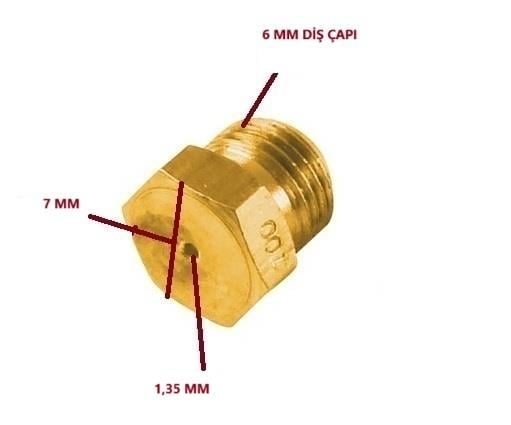 ENJEKTÖR 7NO 1,35 LİK DİŞ:6MM