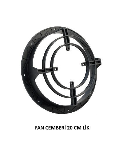 FAN ÇEMBERİ PLASTİK 20 CM (SİYAH)