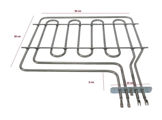 FIRIN REZİSTANS 2000W+1200W 36*30CM 6,5MM 220V TERMİKEL (YANDAN FLANŞLI)