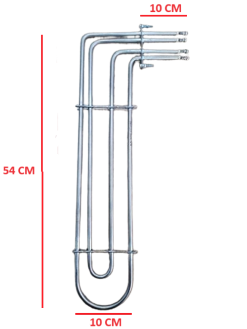 FIRIN REZİSTANS KON. 2000W 55*10CM 8,5MM CR-Nİ BÜKÜMLÜ