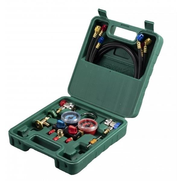 HS-M01-134-A 2Lİ MANİFOLD R22/32/410 HORTUMLU ADAPTÖRLÜ ÇANTALI
