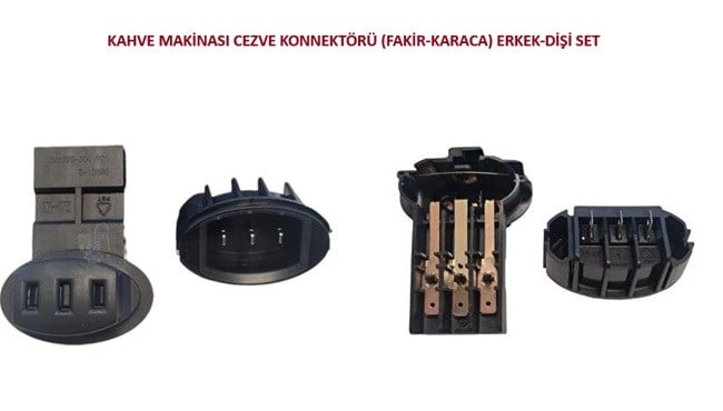 KAHVE MAKİNASI CEZVE KONNEKTÖRÜ (FAKİR-KARACA) ERKEK-DİŞİ SET