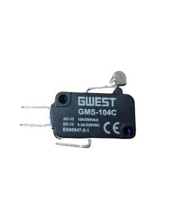 KISA KOLLU METAL MAKARALI MİKRO SWITCH 10A (GMS-104C)