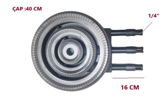 LPG BRÜLÖR ÜÇ YANIŞLI 6 NO TAKIM 40 CM
