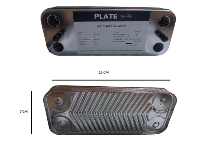 PLAKALI EŞANJÖR ALARKO ESKİ SERENA-ECA 12 PLAKA (148MM)