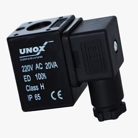 SELENOİD VALF UNOX BOBİN SOKETLİ 220VAC 20VA