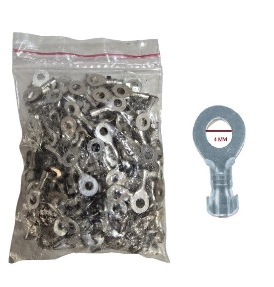 TERMİNAL YUVARLAK KROM 4MM (PAKET 200 AD)