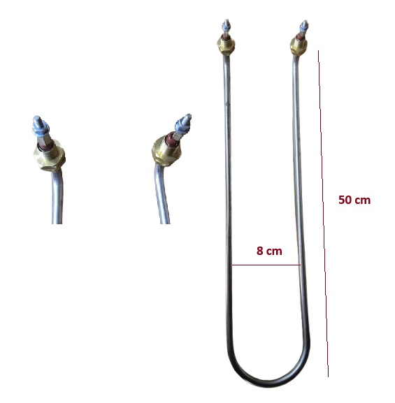 U TİPİ KIVRIK 2000W 50CM BENMARİ REZİSTANSI 