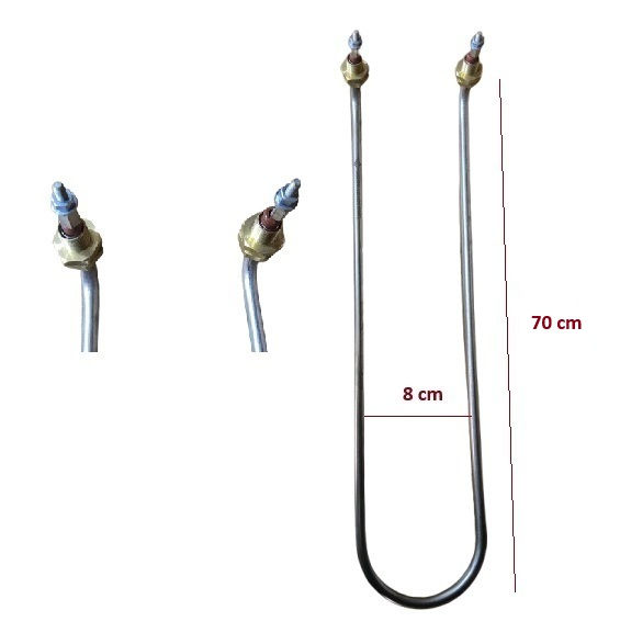 U TİPİ KIVRIK 2000W 70CM BENMARİ REZİSTANSI 