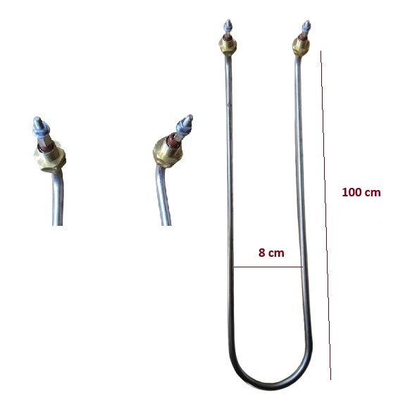 U TİPİ KIVRIK 2500W 100CM BENMARİ REZİSTANSI 