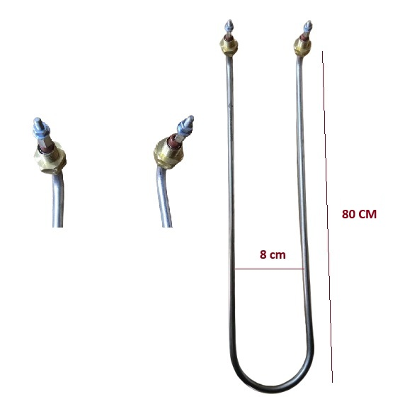 U TİPİ KIVRIK 2500W 80CM BENMARİ REZİSTANSI 