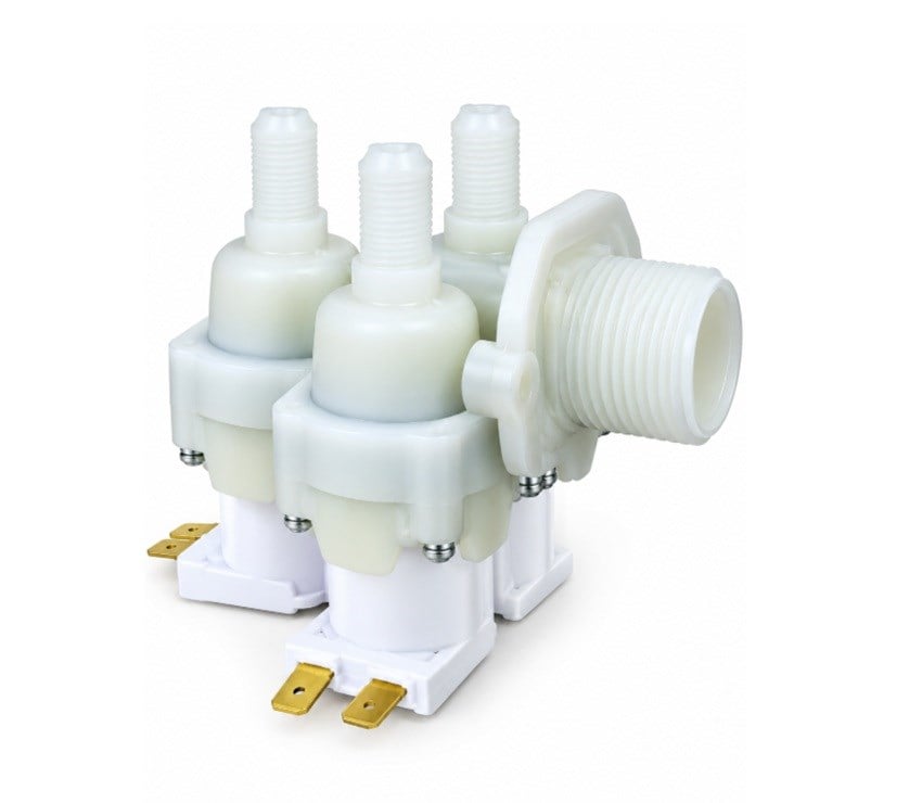 VENTİL ÜÇLÜ 90C (24V AC/DC) PLASTİK GEÇMELİ  10,5MM