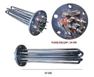 ÇAMAŞIR MAKİNESİ REZİSTANSI FLANŞLI 27KW 380V 6 ELEMANLI (CROMEX)