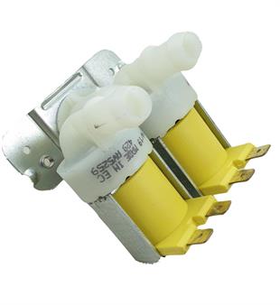 ÇAMAŞIR YIKAMA MAKİNESİ VENTİL İKİLİ 180C İNCE UÇLU METAL BIRAKETLİ 24VAC/DC