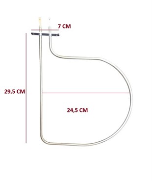 FIRIN REZİSTANS 650W 24,5*29,5CM 6,5MM 220V (MİDE TİPİ)
