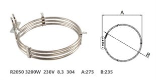 FIRIN REZİSTANS TURBO 3200W 220V ÇAP:24CM 3 KATLI (R2050)